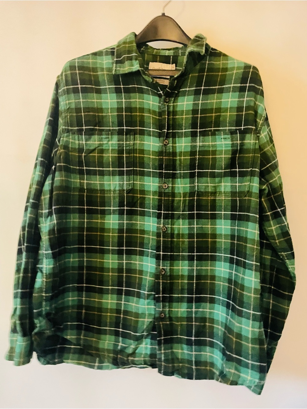 Goodfellow & Co Green Plaid Button-Down Shirt